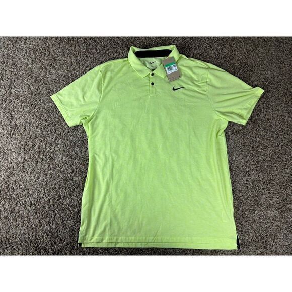 Nike‎ Dri-FIT Tour Men's XL Golf Polo DV3123-736 Lemon Twist Yellow Black New - Picture 1 of 6